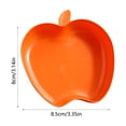 thumbnail image 3 of Apple Shape Plastic Plates - Dishwasher & Microwave Safe Reusable Lightweight Dinnerware for Kitchen/Camping, 3.35x3.15 Inches (Orange)​, 3 of 6