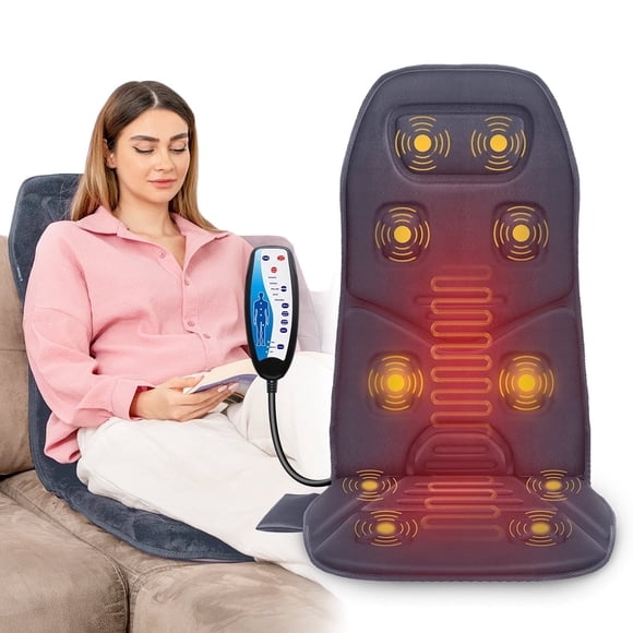 Comfier Massage Seat Cushion with Heat for Back Pain Relief, Back Chair Massager, Massage Pad for Home Use