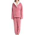 thumbnail image 2 of Cadeau TIMIFIS Roses Femmes Ensembles de Pyjama en Molleton Hauts à Manches Longues et Pantalons Ensembles de PJs Joggers Tenue d'Intérieur en Peluche Vêtements de Nuit Printemps/été, 2 of 6