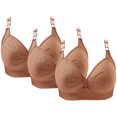 thumbnail image 1 of Bras for Women, 3PCS Womans Printing Gathered Together Large Size Daily Bra Underwear No Rims, 1 of 6