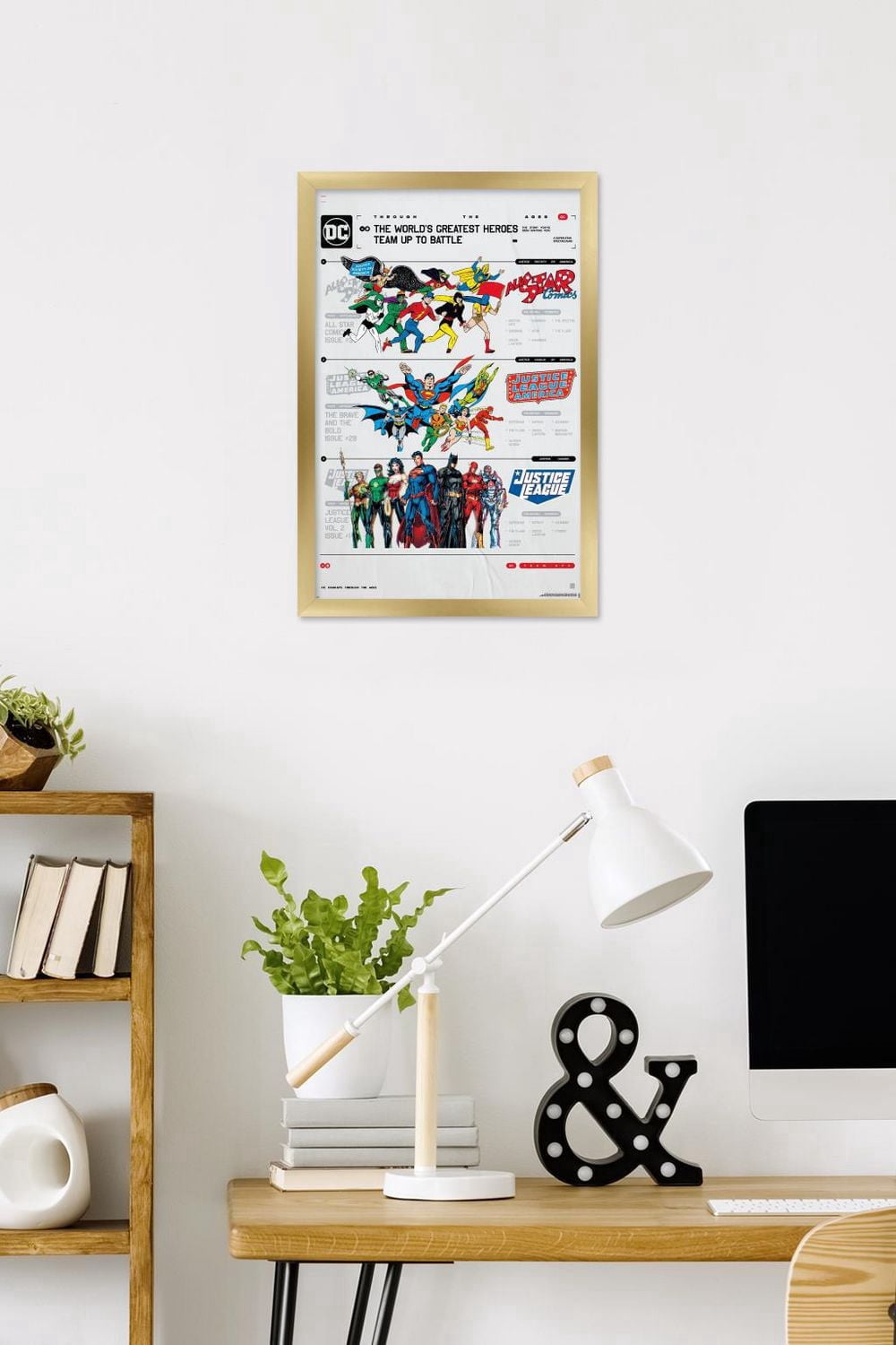 DC Comics 90th - Greatest Team-Up Wall Poster, 22.375" x 34" Framed