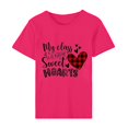 thumbnail image 5 of Pisexur T-shirt de la Saint-Valentin Haut T-shirt de la Saint-Valentin pour Femme Amour Imprimé T-shirt à Manches Courtes Haut à Manches Courtes Col Rond Haut/chemise, 5 of 5