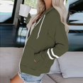 thumbnail image 3 of Women‘s Casual  Printing Hooded Splicing  Draped With Pockets Jacket Coat, 3 of 5