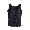 thumbnail image 1 of UPPADA Débardeurs pour Femmes en Modal Rembourré avec Soutien-Gorge Intégré, Col Rond, Camisole Sans Manches avec Soutien-Gorge Sans Armatures, Chandails Ajustés Décontractés, T-Shirt, Grande Taille, Hauts Confortables, Débardeurs pour Femmes 2025 Noir, G, 1 of 6