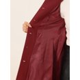 thumbnail image 5 of INSPIRE CHIC Manteau Long d'Hiver pour Femme à Col Peter Pan, à Simple Boutonnage, Rouge Uni G, 5 of 5