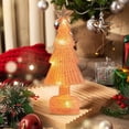 thumbnail image 4 of Lksixu Crystal Christmas Tree, Christmas Decorations 9.3" Pre-lit Tabletop Christmas Tree Figurine with LED Lights, Battery Operated Glowing Xmas Tree Night Lamp Table Centerpiece for Holiday Party, 4 of 7