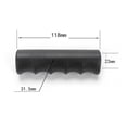 thumbnail image 3 of 2 Pcs Poignées en Caoutchouc pour Brouette, Tubes Ronds Poignées de Remplacement Noires 118 x 29 mm, 3 of 9
