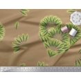 thumbnail image 2 of Soimoi Brown Rayon Fabric Pine Leaves Printed Fabric 1 Yard 56 Inch Wide, 2 of 3