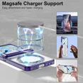 thumbnail image 2 of Case for Galaxy Z Flip 7, Compatible with MagSafe, Built-in Kickstand & Screen Protector & Hinge Protection, Slim Protective Phone Case Plating Cover for Samsung Galaxy Z Flip 7, 2 of 7