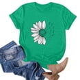 thumbnail image 4 of T-Shirt d'Été Tournesol pour Femmes Grande Taille Blouse Ample Manches Courtes Graphique Décontractée Polyester, 4 of 4
