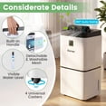 thumbnail image 4 of Costway 30 Pints 1500 Sq. Ft Dehumidifier For Medium To Large Room w/ Indicator, 4 of 10