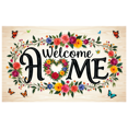 thumbnail image 3 of Welcome Home Banner Floral Butterfly Decor Wall Background for Party Wedding Garden Backdrop Photo Prop Event Decorations Vibrant Flower Display, 3 of 4