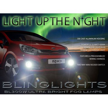 For 2012 2013 2014 2015 Kia Rio 5-Door Fog Lamps Lights Kit