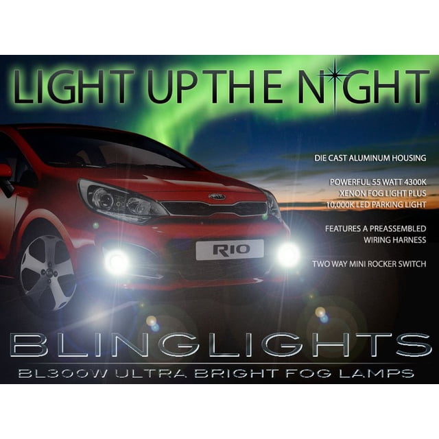 For 2012 2013 2014 2015 Kia Rio 5-Door Fog Lamps Lights Kit