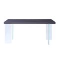 thumbnail image 2 of ACME Noland Dining Table in Gray High Gloss & Clear Glass, 2 of 3