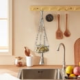 thumbnail image 3 of Hanging Vegetable Baskets For Kitchen With Fishnet Bag Design 29.53 in 31.5 in Tiered Storage Space Saving Wall Mount, 3 of 6