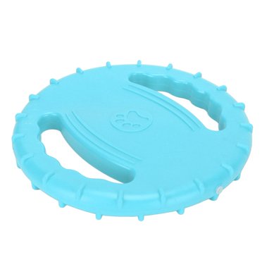 Dog Flying Disc Toy, Flexible Stress Relief 2 Sides Hollow Design Lightweight Teeth Cleaning Dog Training Flying Disc TPR Squeaky  For Lake For Large Dogs Sky Blue,Red