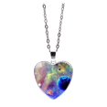 thumbnail image 1 of XZNGL Solar System Planet Galaxy Glass Universe Heart shaped Pendant Necklace, 1 of 9