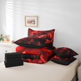 thumbnail image 3 of Erosebridal Thunder Lightning Bedding Sets Queen Size, Geometry Abstract Comforter Sets with Sheets, Neon Glowing Reversible Bed Set, Breathable Bedroom Decoration, 7pcs, 3 of 5