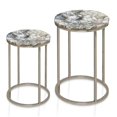 thumbnail image 1 of Steve Silver Table Gigogne à Dessus en Agate Nickel Onyx - Ensemble de 2, 1 of 4