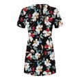 thumbnail image 3 of SMihono Robe Maxi Bohème d'Été pour Femmes Grande Taille Mode pour Femmes à Col Rond à Manches Courtes Robe Chandail Imprimée Robe de Plage Évasée, 3 of 4