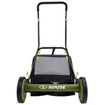 Sun Joe MJ501M Tondeuse manuelle à bobines avec attrapeur d'herbe, 18 1 cm