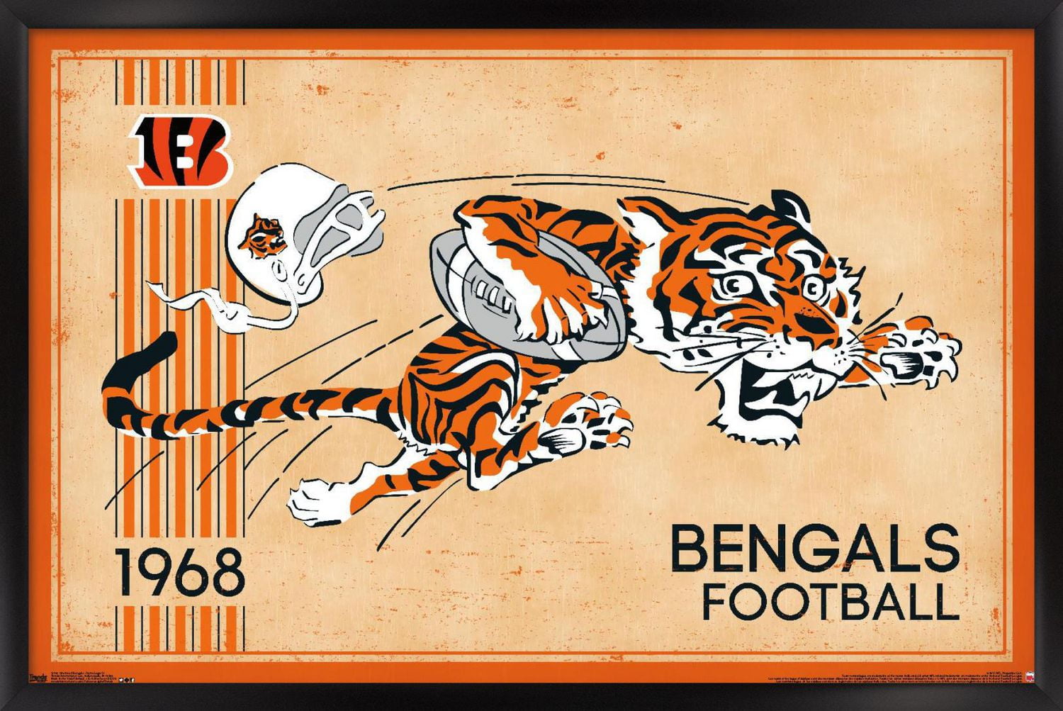 NFL Cincinnati Bengals - Retro Logo 14 Wall Poster