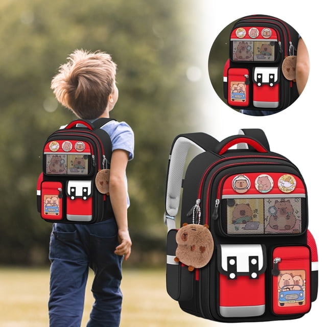 **Large Capacity Cute Capybara Backpack For Junior High Students Durable And Easy To Clean Ergonomic Design For Back ** Stationery Organizer Rhinestones for Crafts Stationery Cards And Envelopes Set