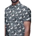 thumbnail image 4 of BESTMAN Printed Shirts For Men Short Sleeve Button Down Casual Cotton Shirt, 4 of 5