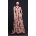thumbnail image 2 of Bimba Robe Longue Florale pour Femme, Fête, Col en V, Fente avant, Sans Manches, Maxi - X-Grand, 2 of 5