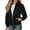 Black, variant on Women's Solid Color Zip Up Casual Jacket Fashion Lightweight Outerwear Long Sleeve Sports Coat For Everyday Wear