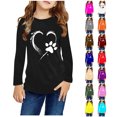 thumbnail image 5 of Zwiiyzr 2025 3-14 Ans Filles Garçons Chandail à Manches Longues Vêtements d'Automne Imprimés Chemises Mignonnes Col Rond Hauts Habillés Décontractés Unisexes Chandails en Molleton Enfants Rose, 5 of 5