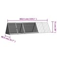 thumbnail image 4 of vidaXL Rabbit Cage Grey 302.5x80.5x71 cm Galvanised Steel, 4 of 4