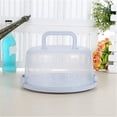 thumbnail image 3 of Wzzjkit Cake Carrier Portable Transparent Cover with Handle Two Sided Cake Holder Taste Fresh Storage Round Cake Container, Container Holds Pies, 3 of 4