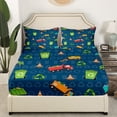 thumbnail image 3 of YST Kids Sheet Set Twin Size Garbage Truck Bed Sheets Set, Cartoon Car Vehicles Sheets For Boys Girls Trash Waste Management Vehicle Bed Set Refuse Classification Top Fitted Sheet, 3 of 5