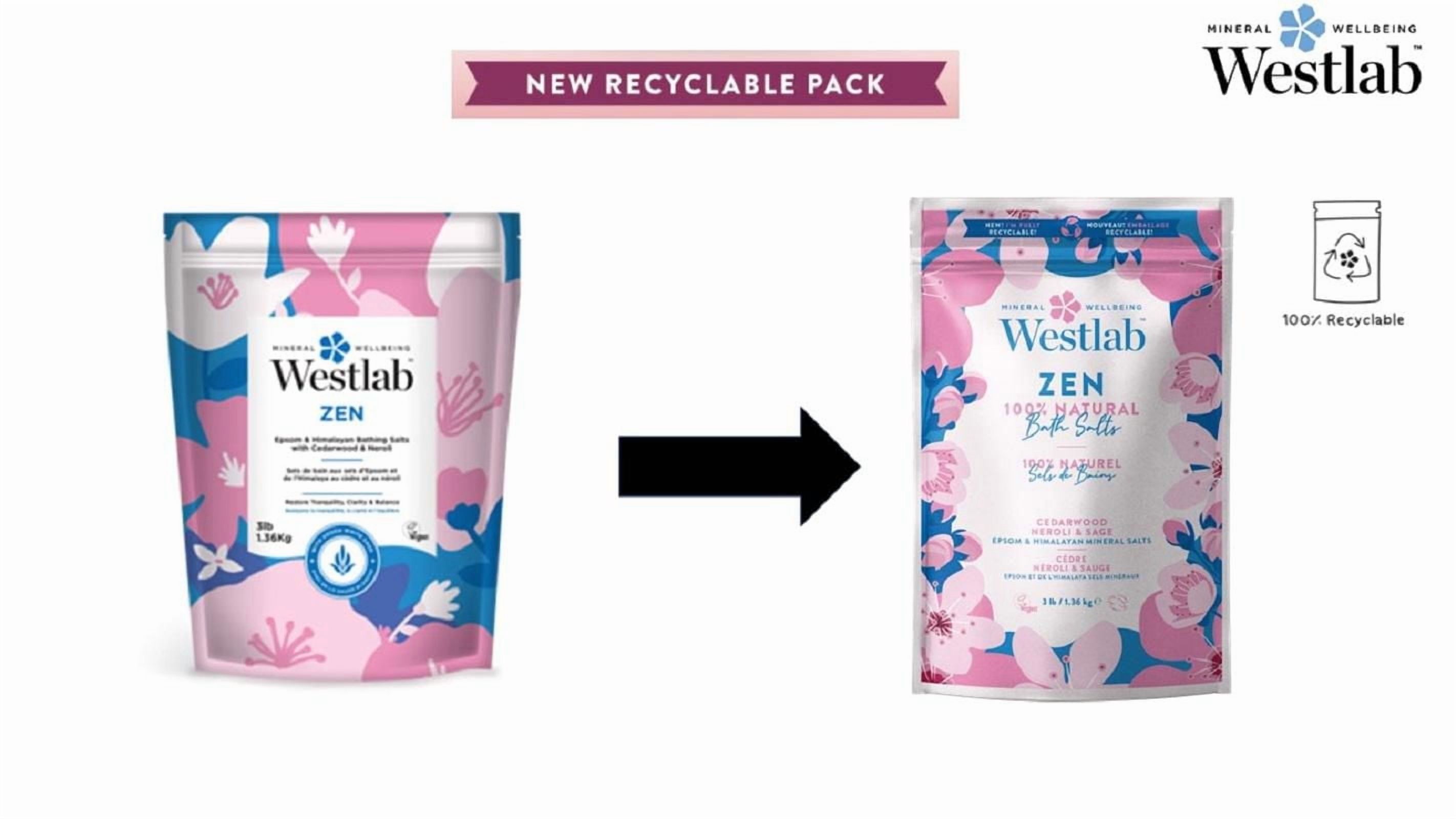 Westlab Zen - Sels de Bain d'Epsom et de l'Himalaya au Cèdre, Néroli & de sauge | 100% naturel, 100% végan, 100% exempt d'acte de cruauté envers les animaux