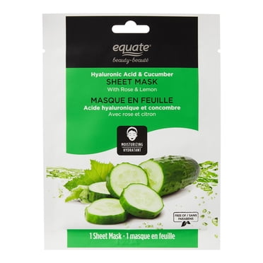 Masque en feuille hydratant à l'acide hyaluronique et au concombre Equate Beauté