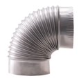 thumbnail image 1 of S SERENABLE 90 degree Stove Elbow Pipe Connector Easily Install for RV Camping Stainless Steel ID 15.3cm, 1 of 9