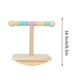 thumbnail image 3 of Natural Wooden Parrot Training Stand Play Gym with Chewing Exercise Activity for Small and Medium Birds, 3 of 4