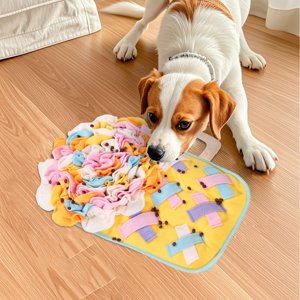 Jouets pour chiens pour grands chiens,Pet Dog Sniffing Mat Jouets de chiots gros ennui Dieux de la nourriture cachée Consommation d'énergie Puzzle Décompression Slow Food Training, Jouets Puzzles de chien,Grands jouets de chiens,Dog Food Mat