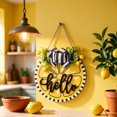 thumbnail image 4 of Tong Hello Summer Front Door Wooden Yellow Seasonal Welcome Sign, 4 of 6