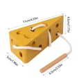 thumbnail image 2 of Bwiyojiz Jouets Éducatifs Casse-Tête Simulation Fromage Corde à Enfilage Éducation Fête Anniversaire Cadeau Jouet, Cadeaux pour Vous-Même, 2 of 4