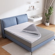 Lecuneey Queen Mattress Topper, 3 Inch Memory Foam Mattress Topper with Removable & Washable Cover, White