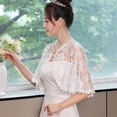 thumbnail image 2 of Youkk Elegant Open Front Cape Gift For Wedding Shawls Wraps Lightweight Shawls Wraps For Evening Dress White, 2 of 6
