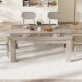 thumbnail image 4 of Dining Table for 6-8, 71" Rectangular Farmhouse  Kitchen Table with Large Tabletop,  Extra Support Base & Triangular Table Leg, Sturdy, for Apartment, Small Space, 4 of 39