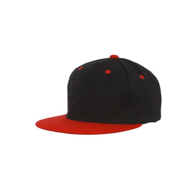 CTH Casquette Snapback Vintage 2 Tons, Noir Rouge