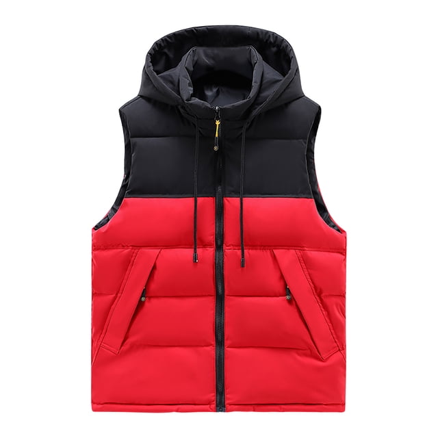 FAIWAD Gilet Matelassé Sans Manches pour Femmes Grande Taille avec Col Montant et Poches