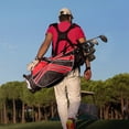 thumbnail image 4 of Gymax Sac pour Support de Golf, Séparateur à 6 Voies, Sac de Transport de Golf avec Sangles et 7 Poches de Rangement, Rouge, 4 of 10