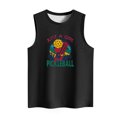 thumbnail image 3 of Débardeur pour Femmes Mode Décontractée Blouses Imprimées Baseball Col Rond T-Shirt Sans Manches, 3 of 4