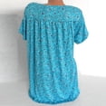 thumbnail image 5 of Blouse à Manches Courtes à Col en V Imprimé pour Femmes Grande Taille, Chandail à Enfiler, Hauts Chemise, Été, Hauts Amples Grande Taille pour Femmes en Solde, 5 of 5